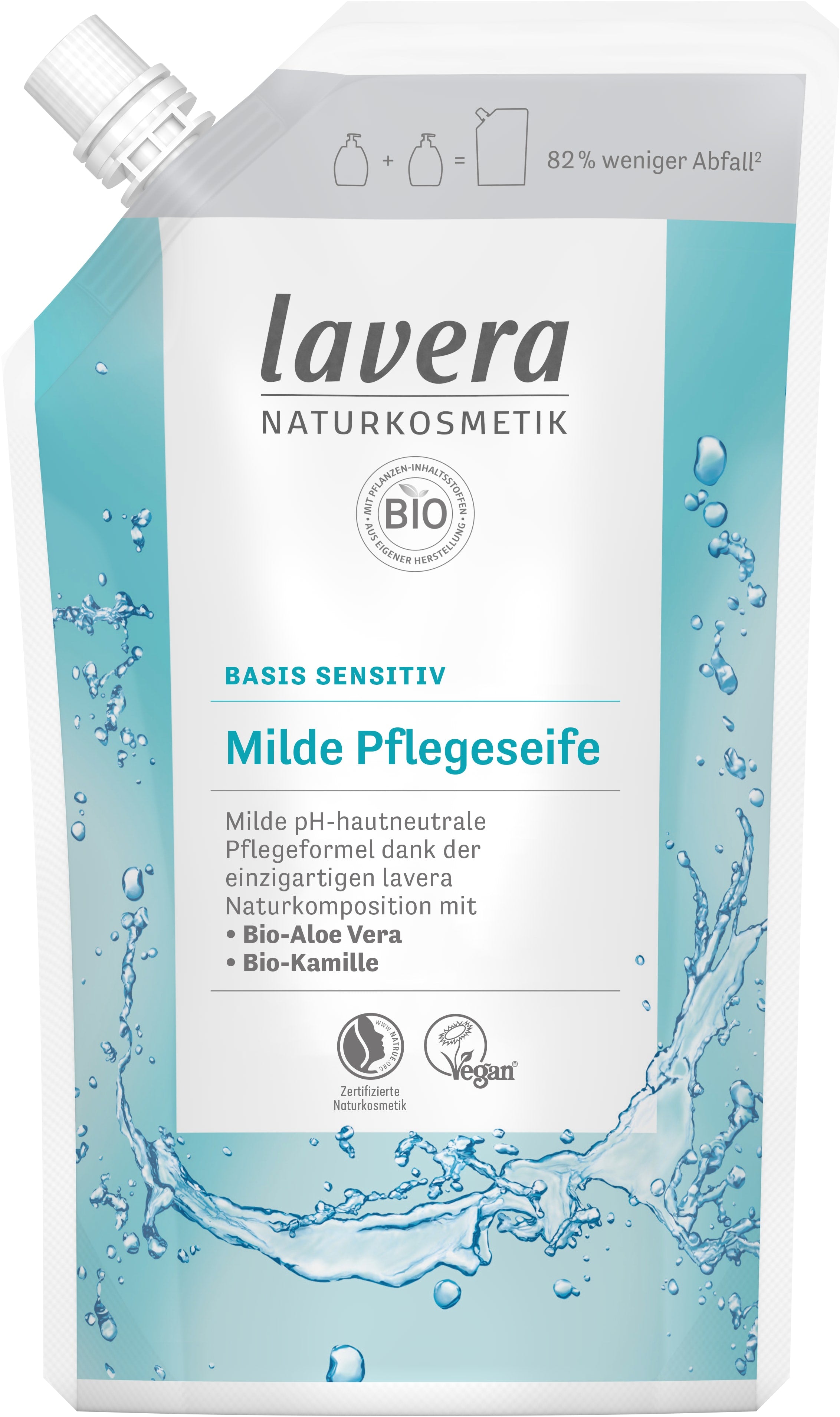 Nachfüllbeutel basis sensitive milde Pflegeseife