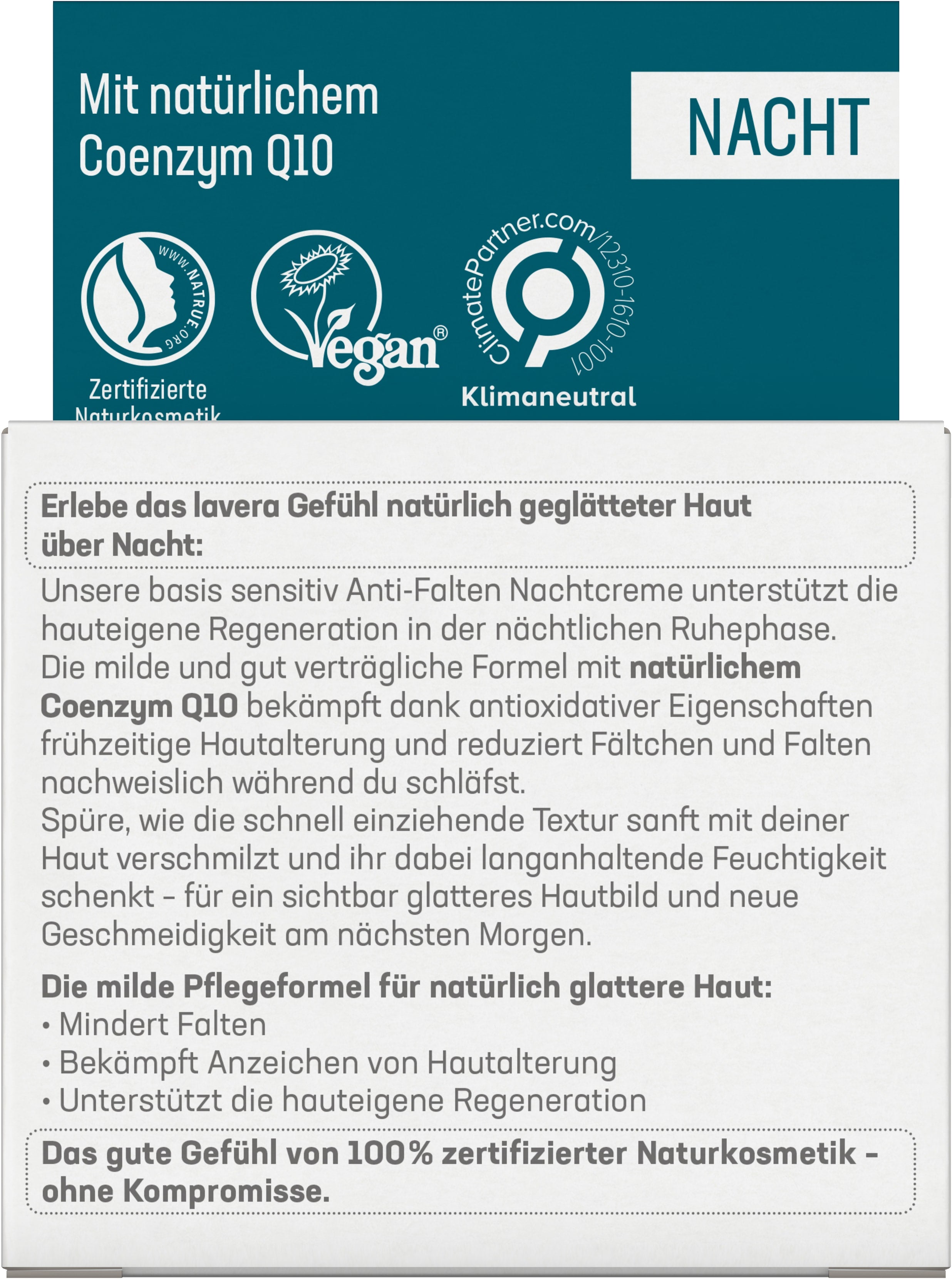 basis sensitiv Anti-Falten Nachtcreme Q10
