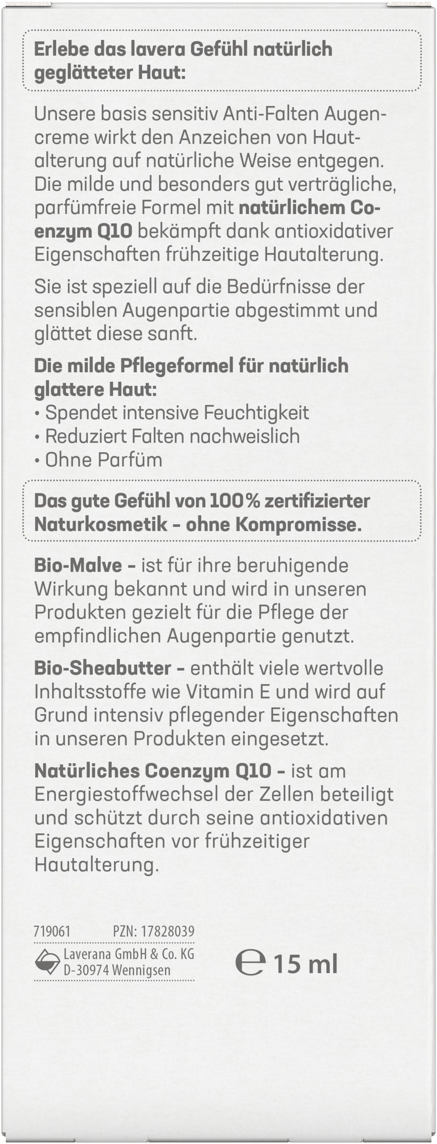 basis sensitiv Anti-Falten Augencreme Q10