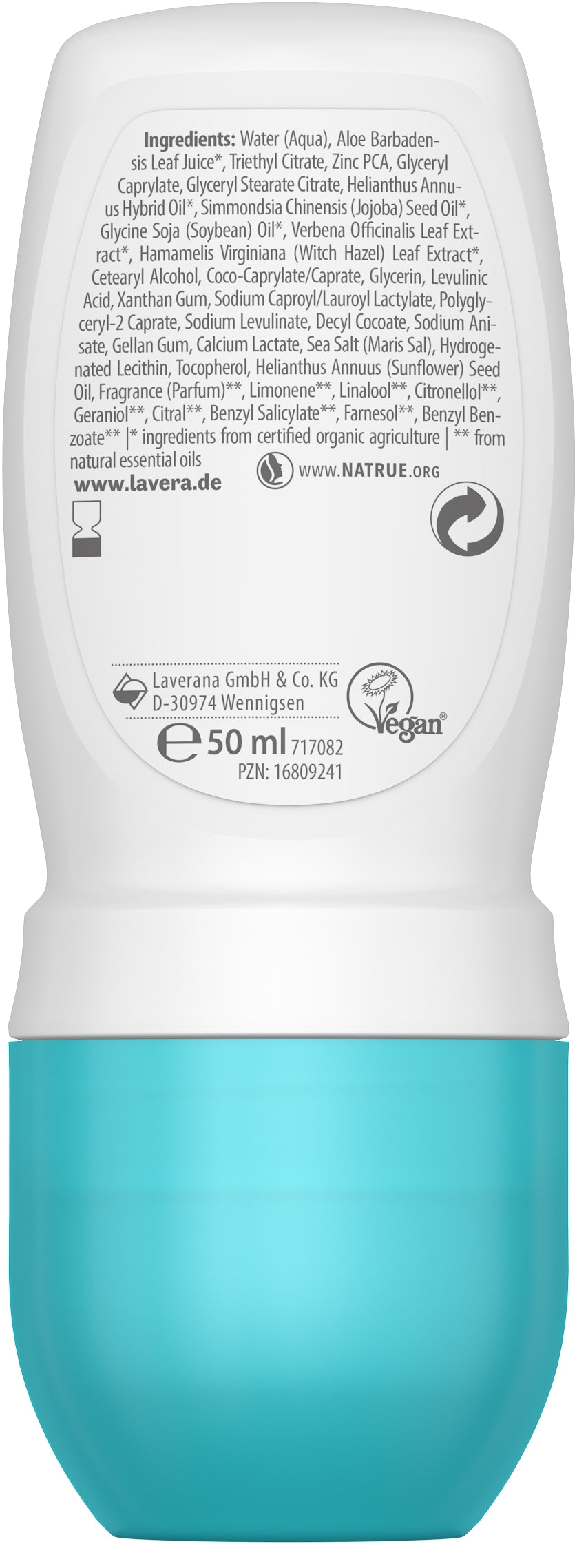 Deo Roll-on basis sensitive NATURAL & SENSITIVE