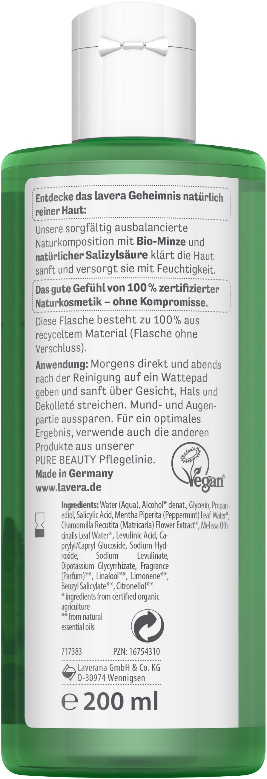 PURE BEAUTY Klärendes Gesichtswasser