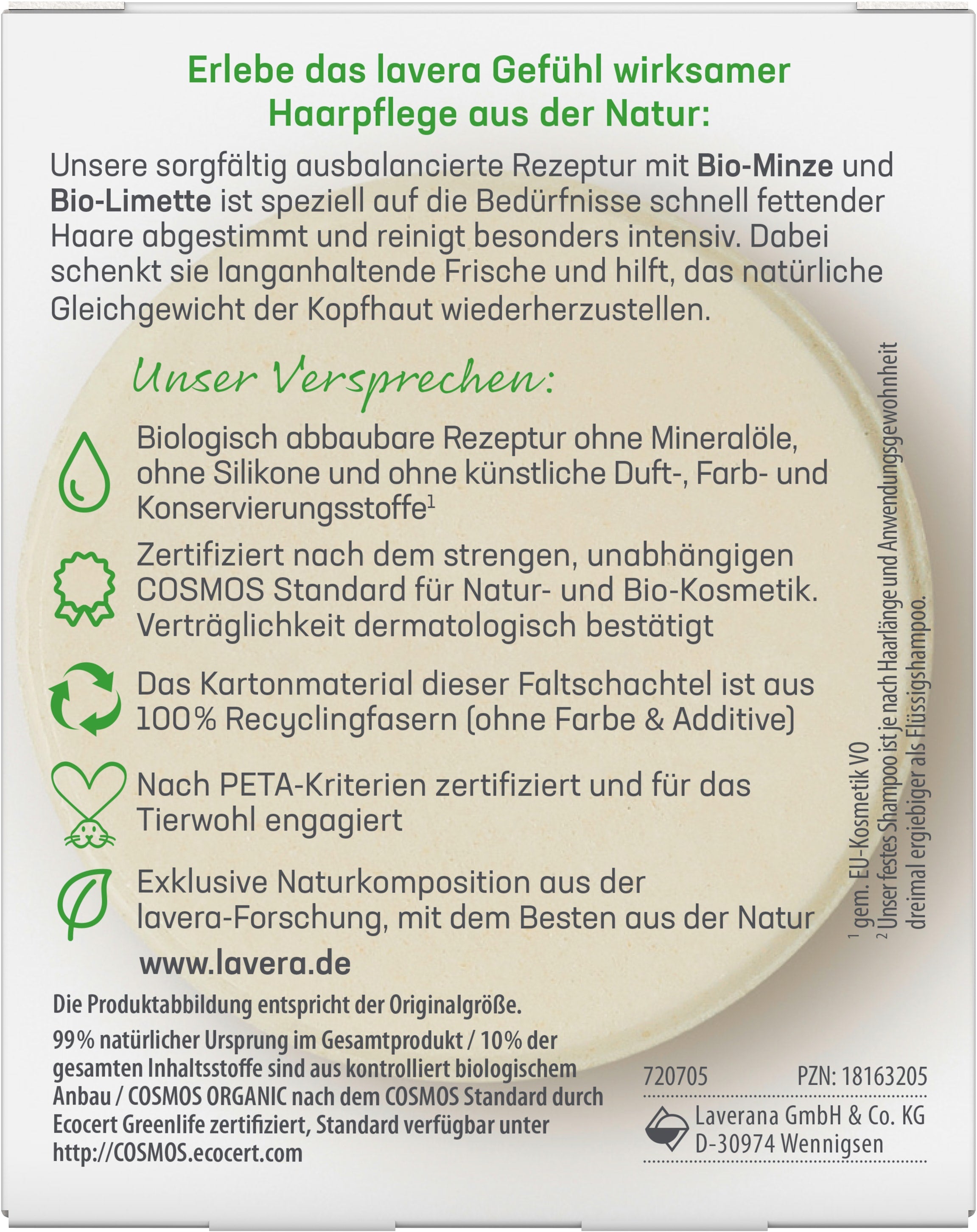 Festes Pflegeshampoo Frische & Balance