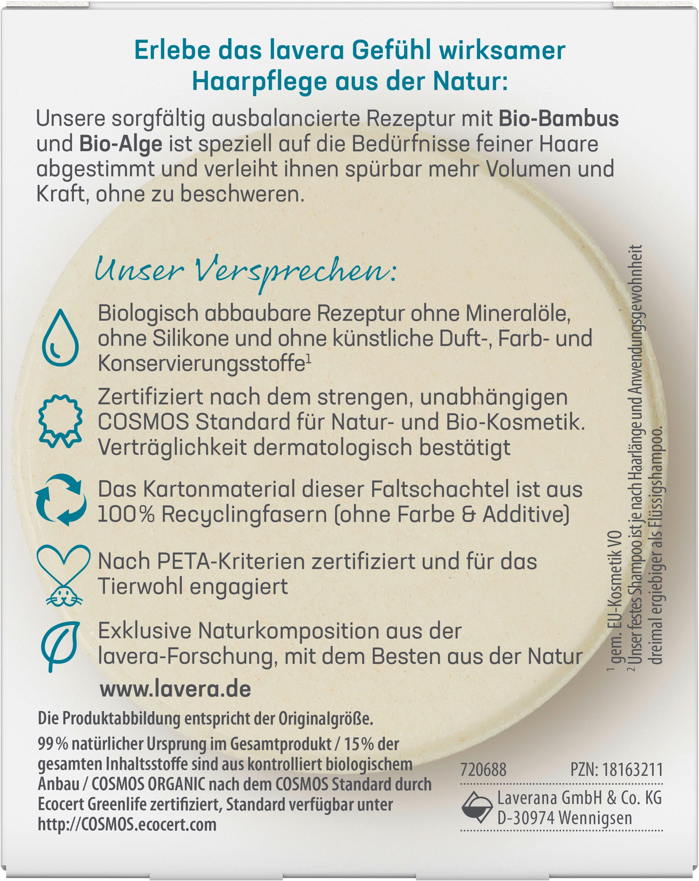Festes Pflegeshampoo Volumen & Kraft