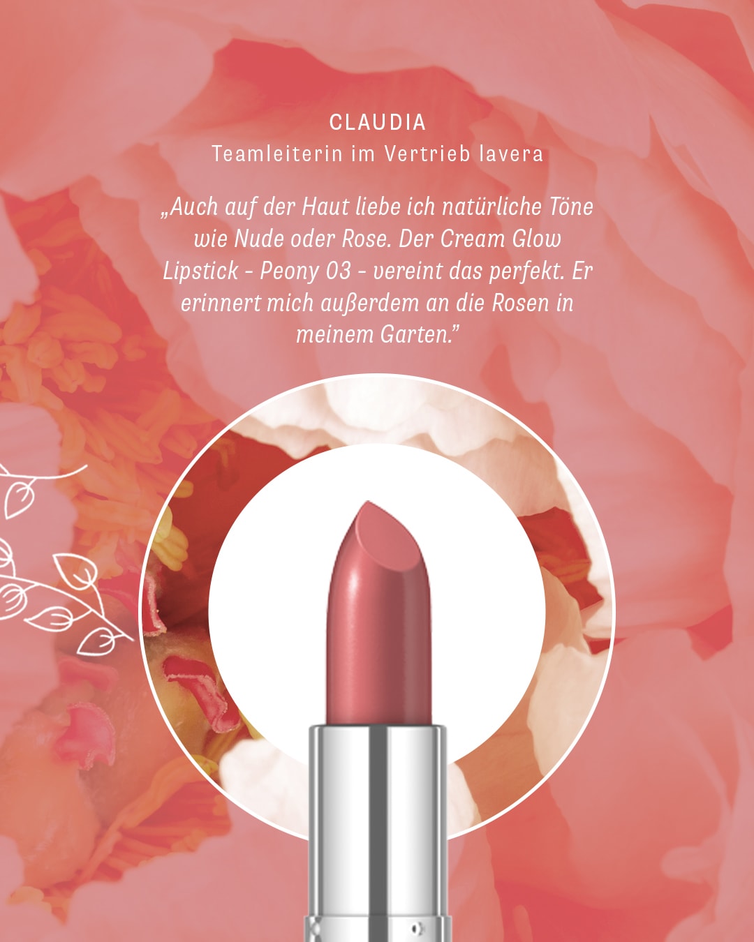 Cream Glow Lipstick -Peony 03-