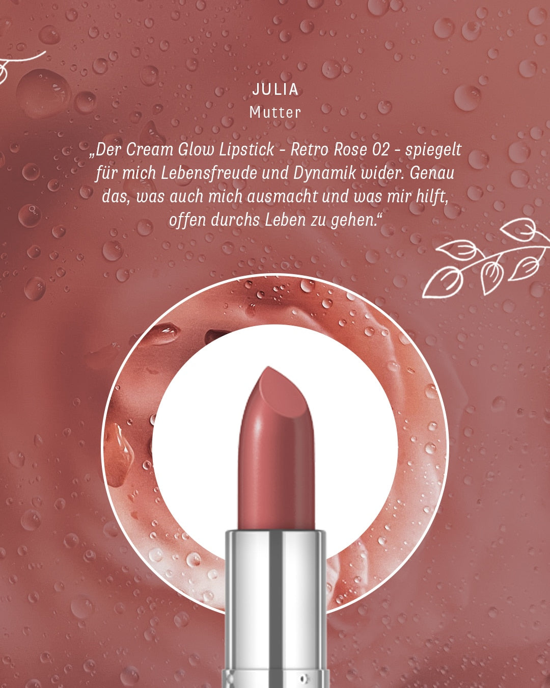 Cream Glow Lipstick -Retro Rose 02-