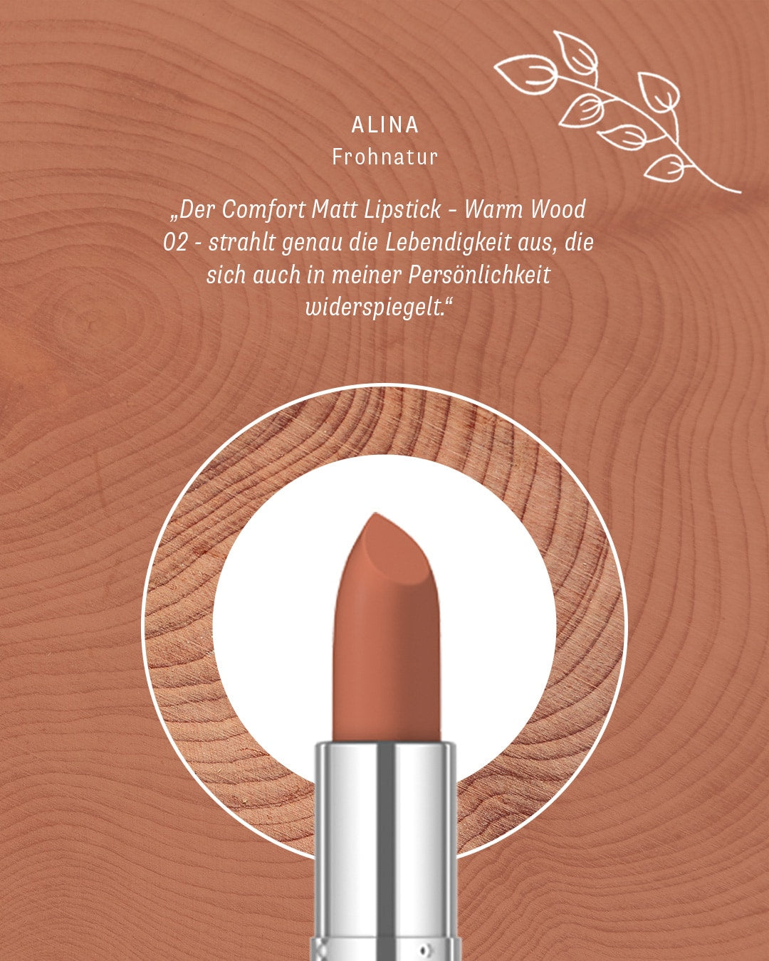Comfort Matt Lipstick -Warm Wood 02-