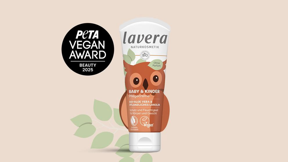 lavera Baby & Kinder Pflegecreme gewinnt PETA VEGAN AWARD 2025 - Beauty