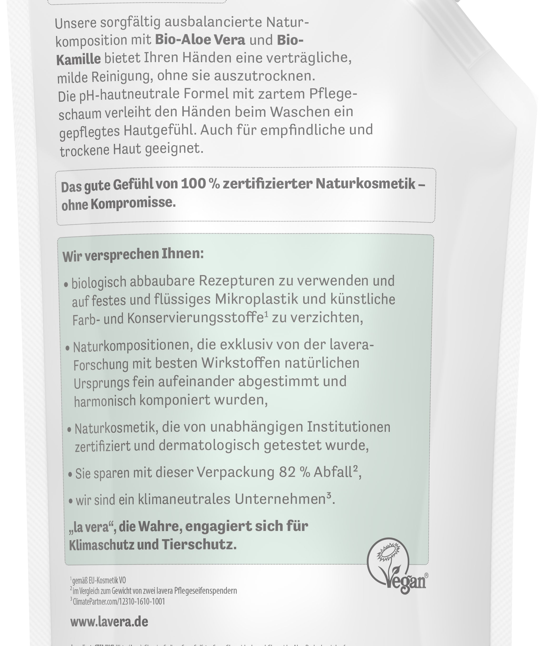 Nachfüllbeutel basis sensitive milde Pflegeseife