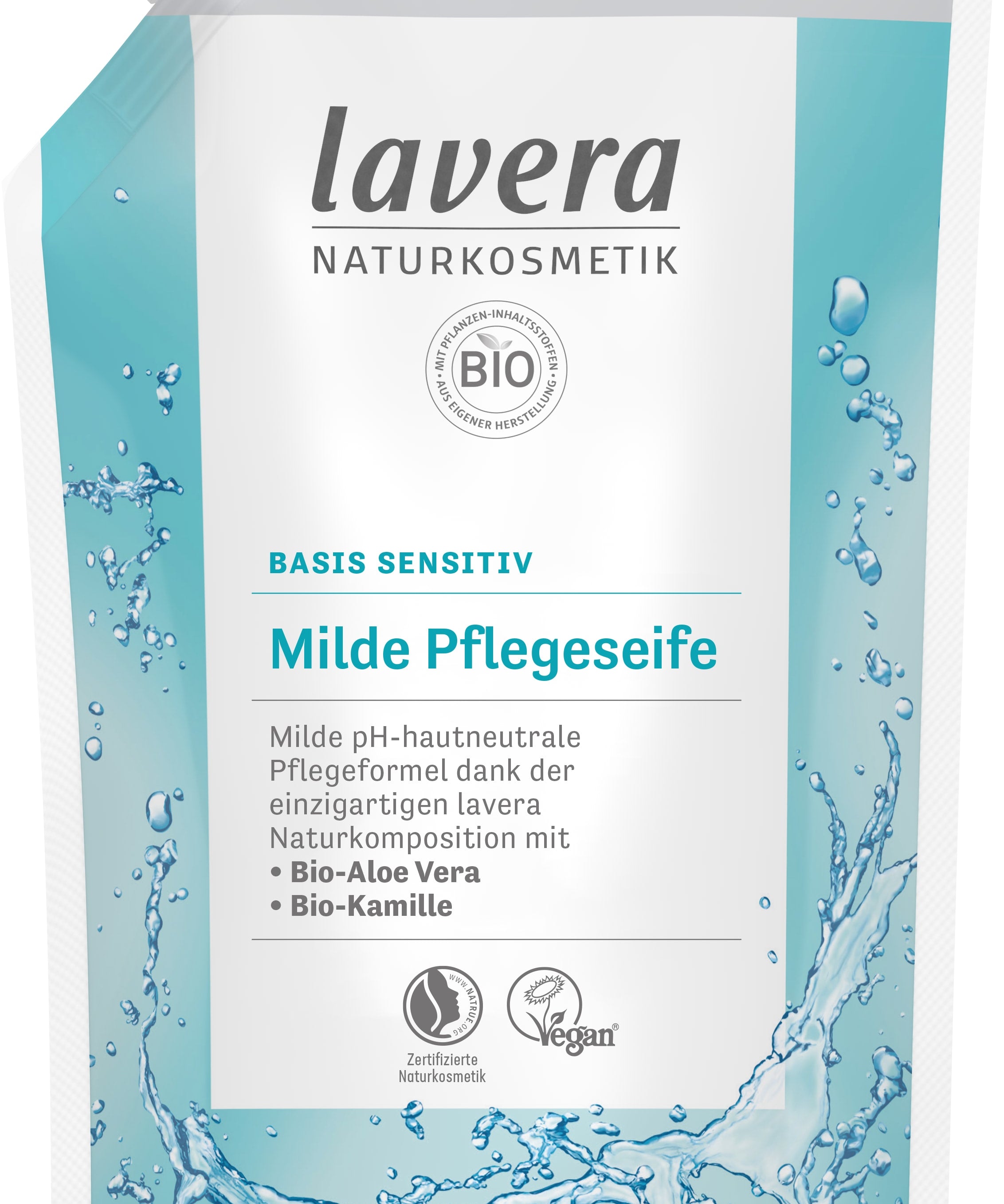 Nachfüllbeutel basis sensitive milde Pflegeseife