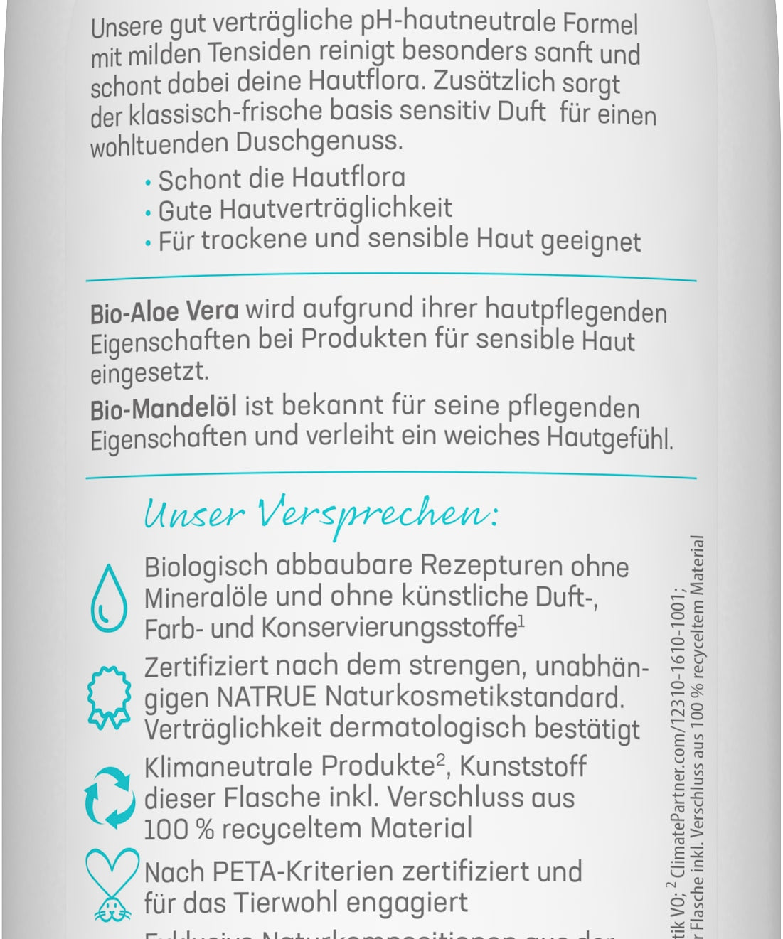 basis sensitive Cremedusche