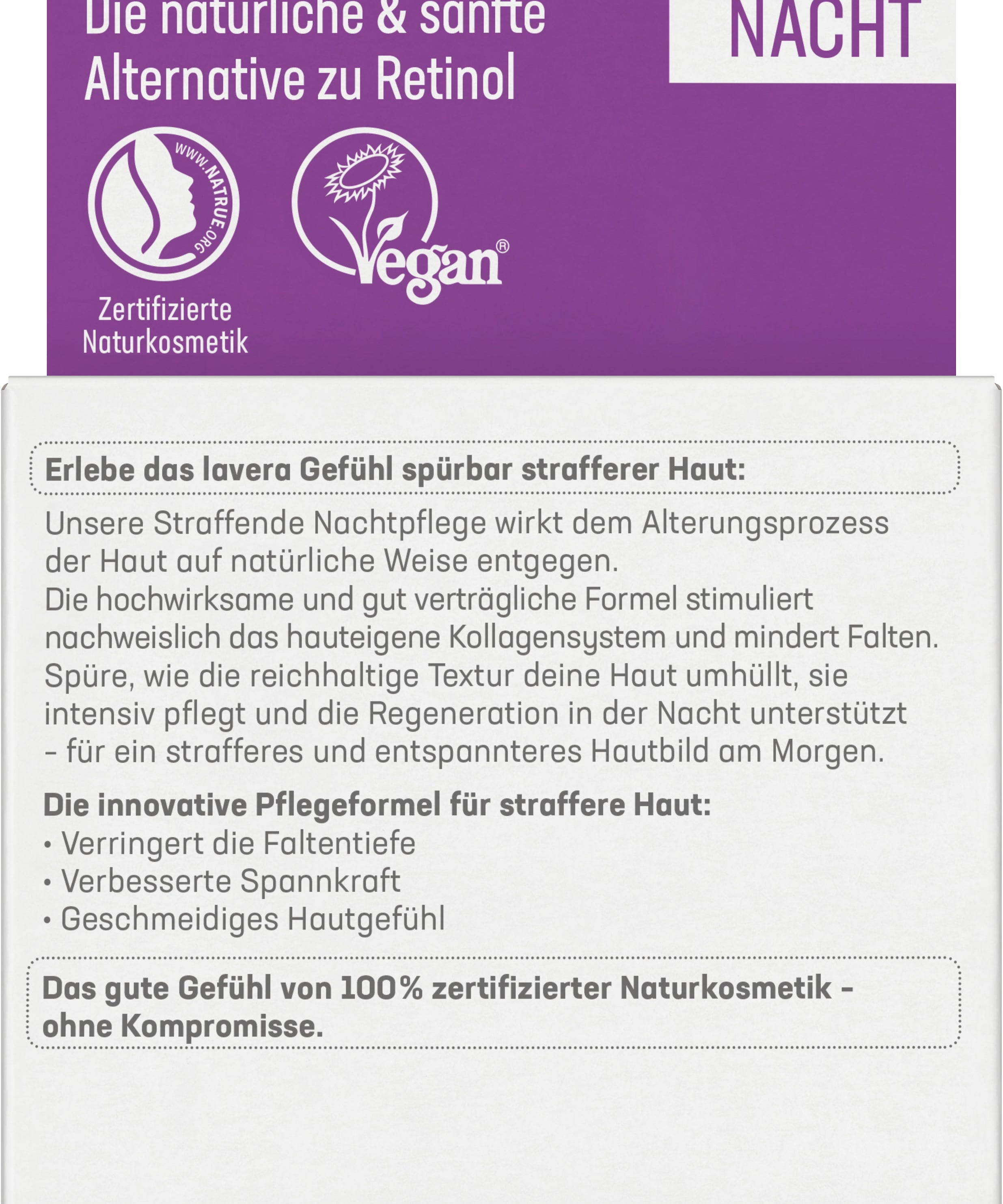 Straffende Nachtpflege