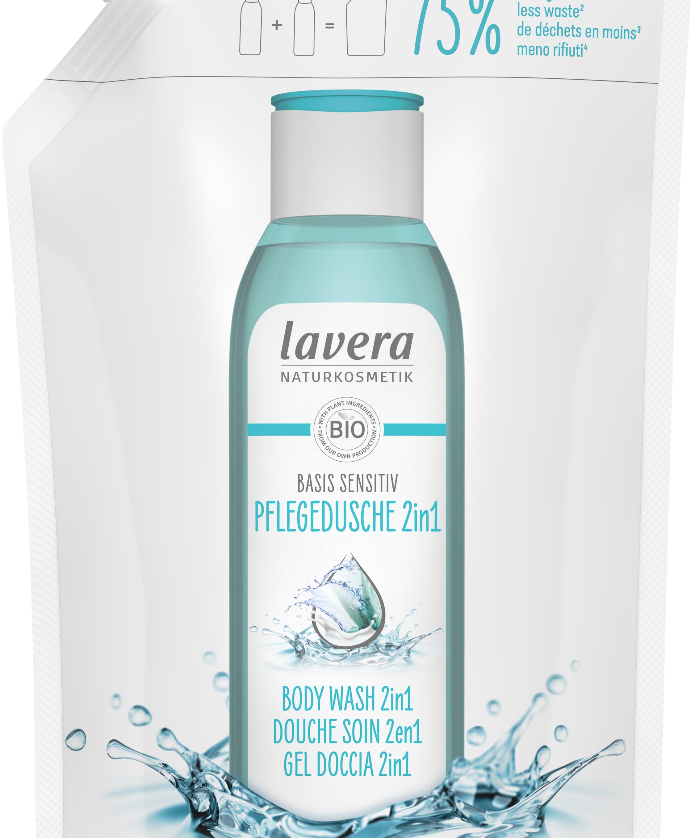 Nachfüllbeutel basis sensitive Pflegedusche 2in1