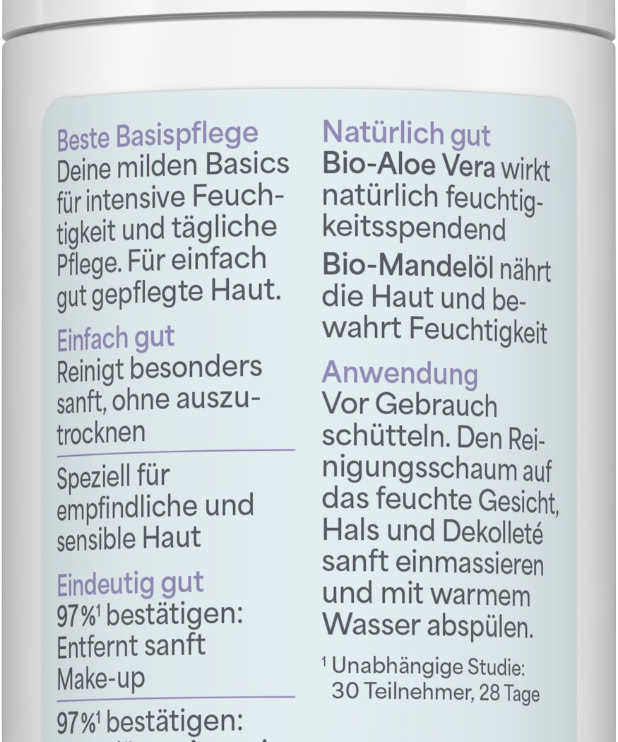 basis sensitive Reinigungsschaum