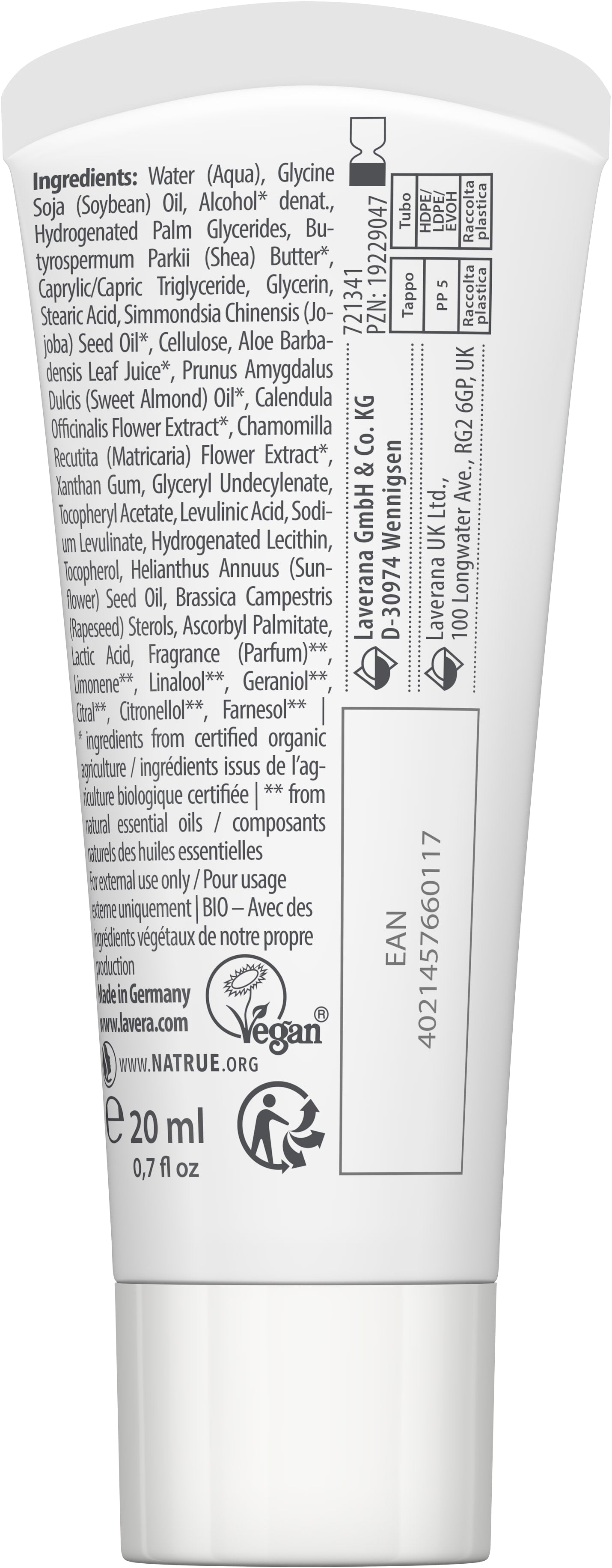 Reisegröße basis sensitive Handcreme