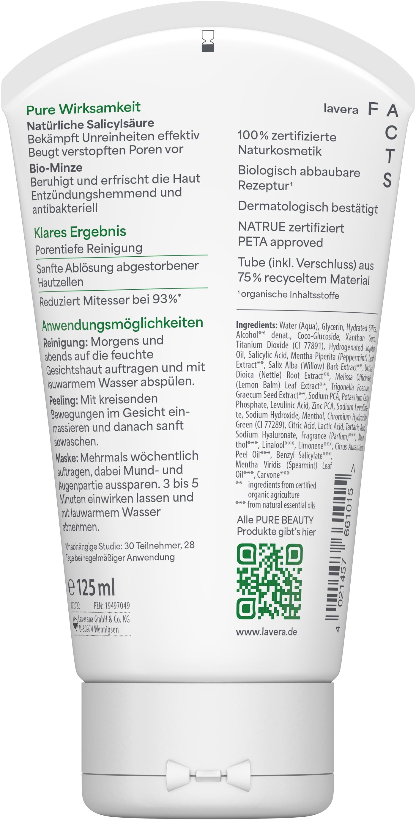 Pure Beauty 3in1 Reinigung Peeling Maske