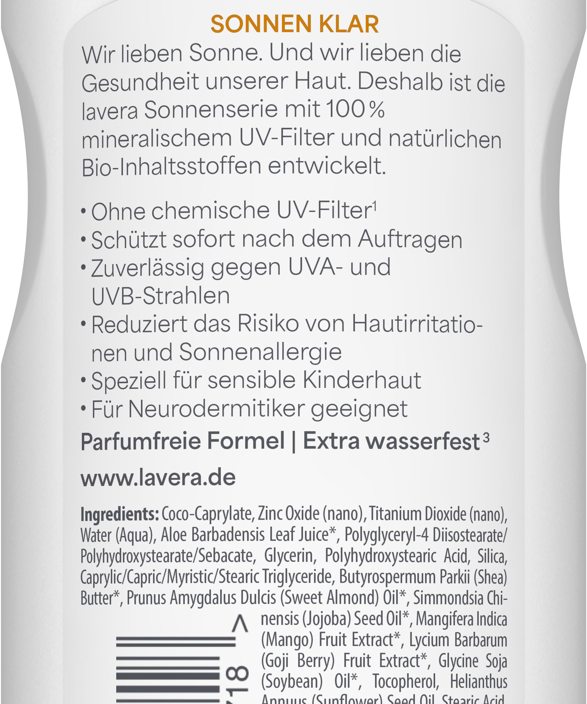 Sonnenlotion Sensitiv Kids SPF 50