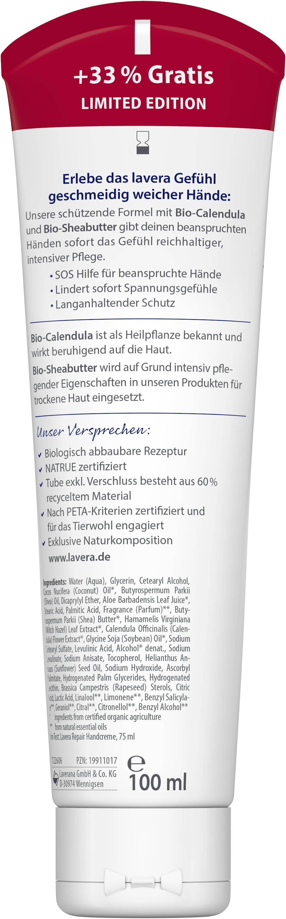 lavera Krem do rąk Repair +33%