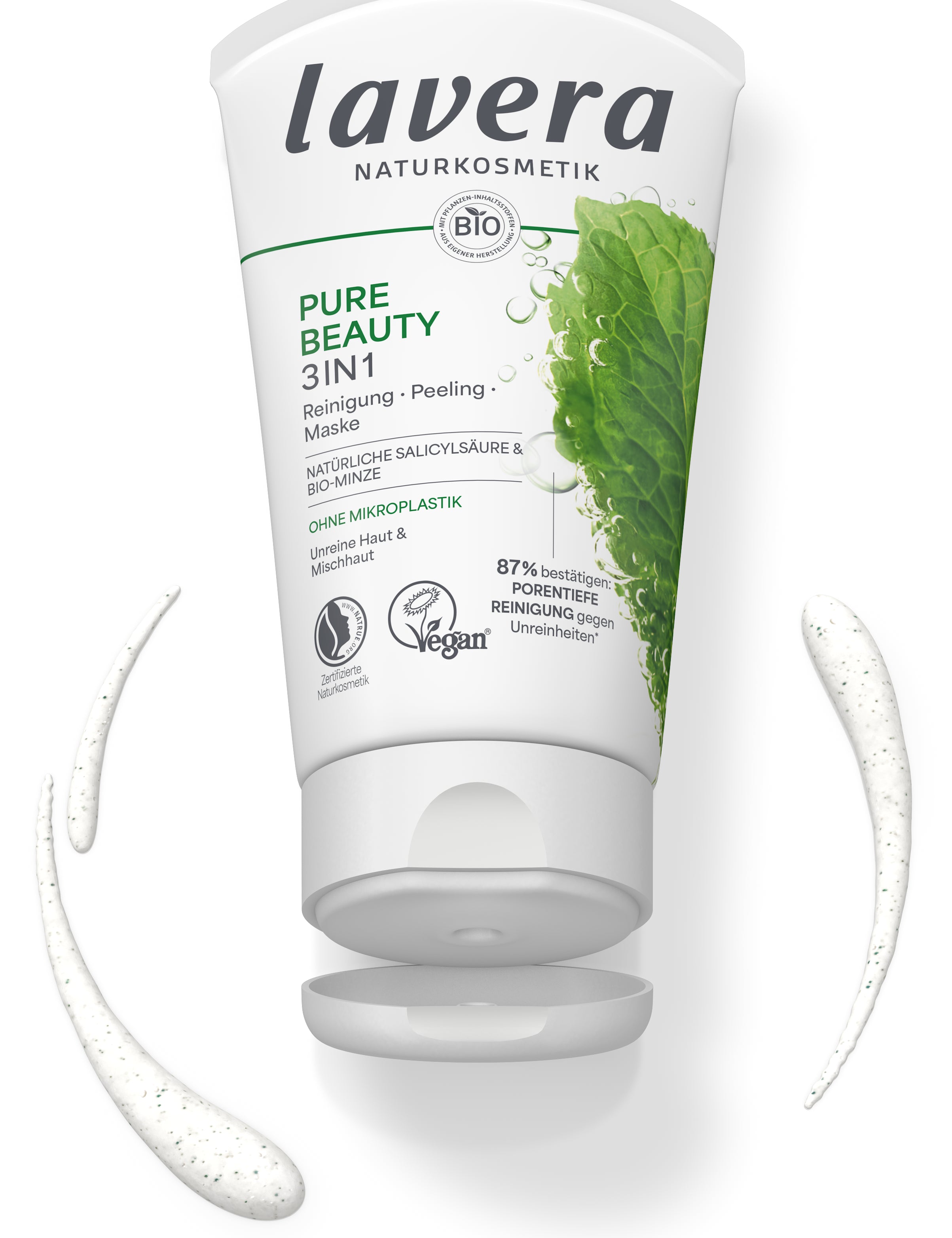 lavera Pure Beauty 3w1 Oczyszczająca Maska Peelingująca