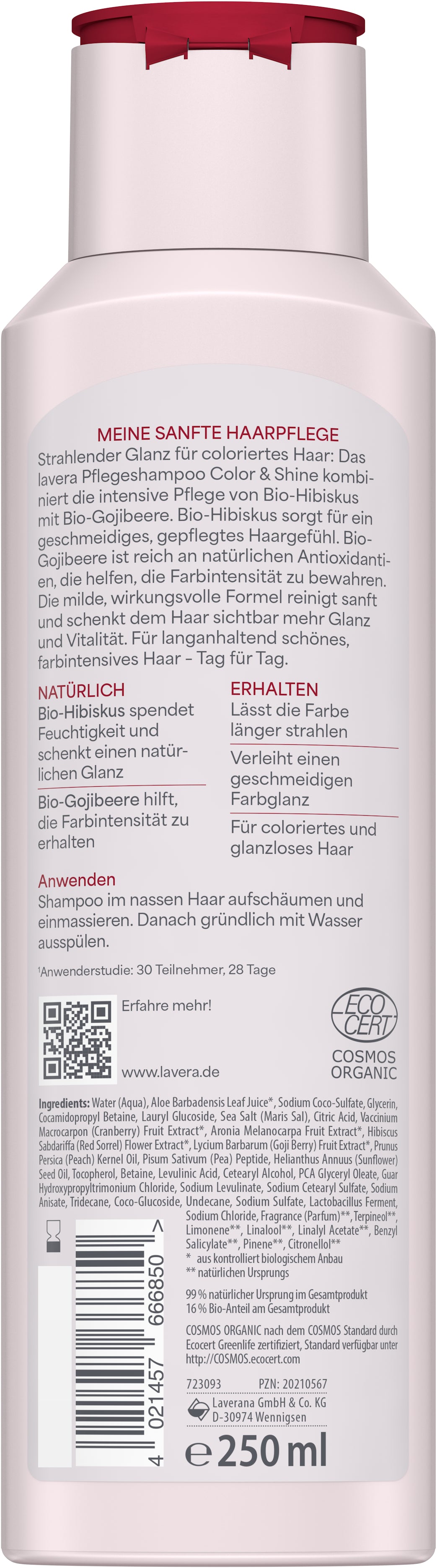 lavera Pflegeshampoo Color & Shine