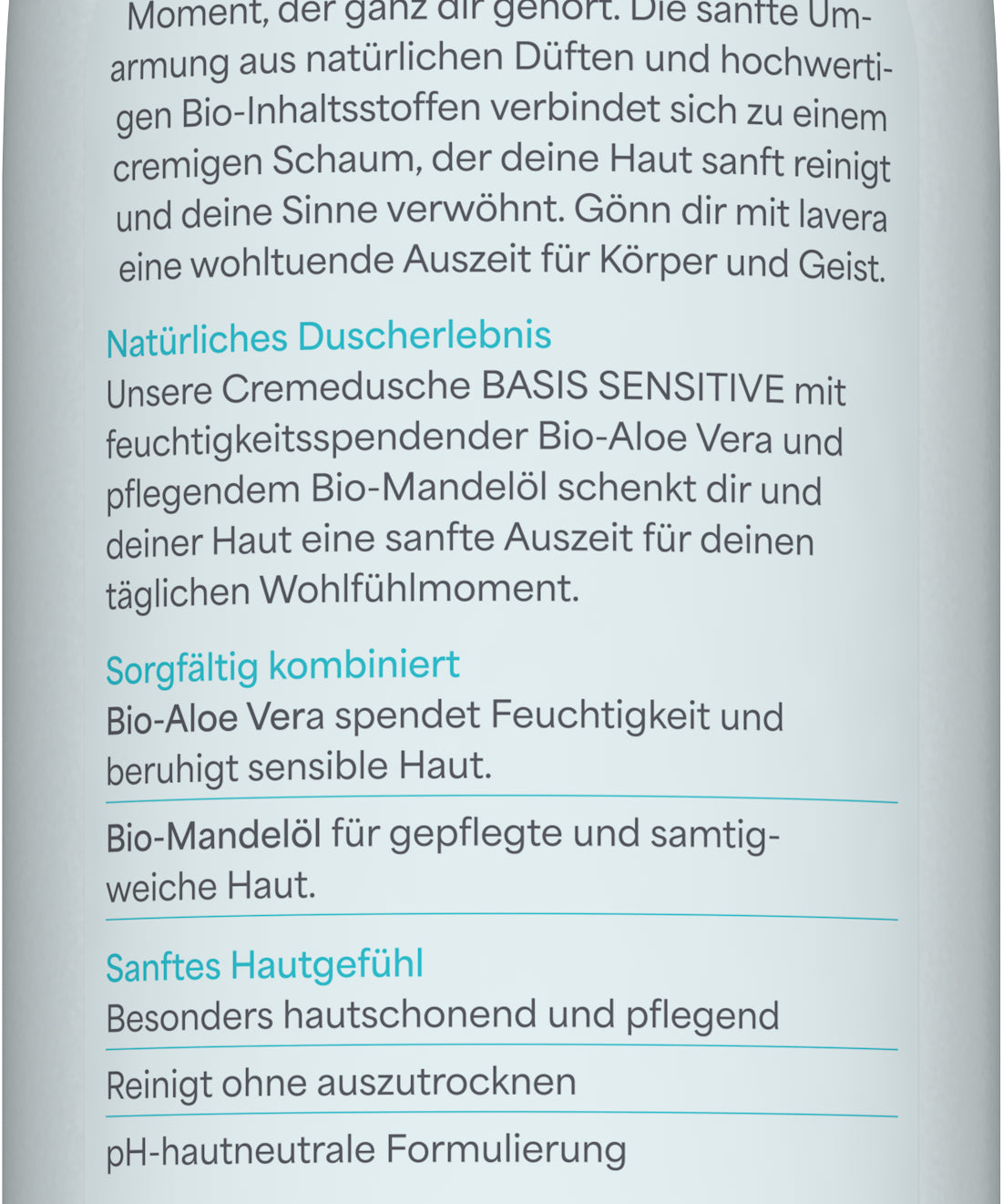 lavera Cremedusche basis sensitive