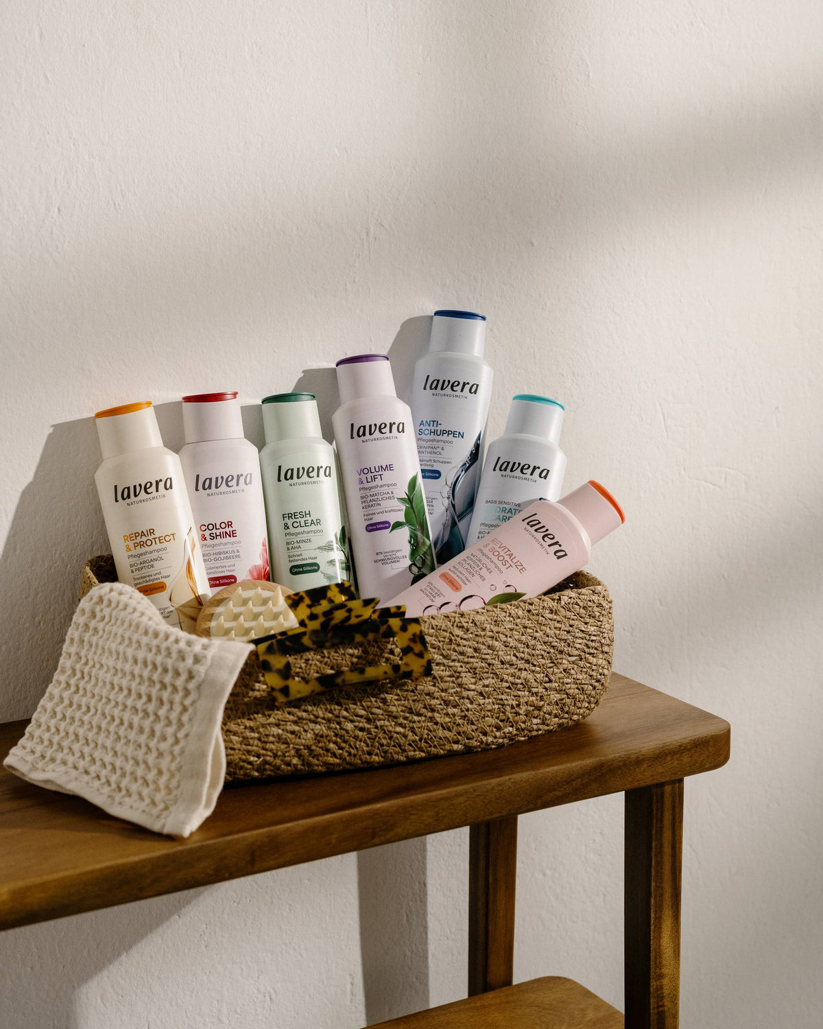 Range aller flüssigen Shampoos