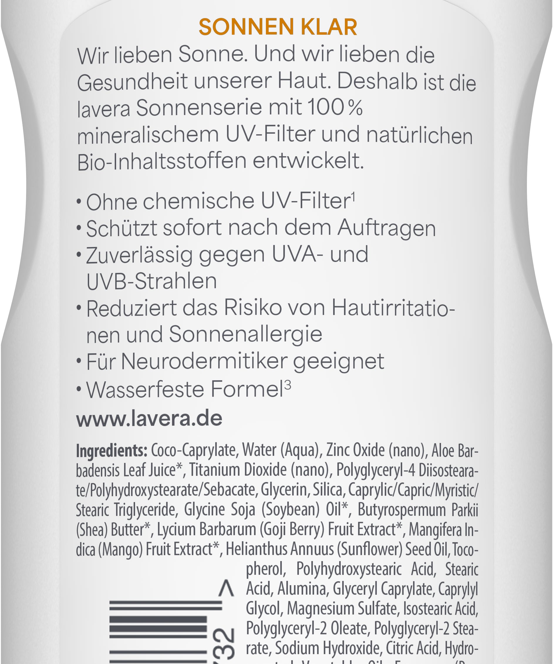 lavera Sonnenlotion Sensitiv LSF 30