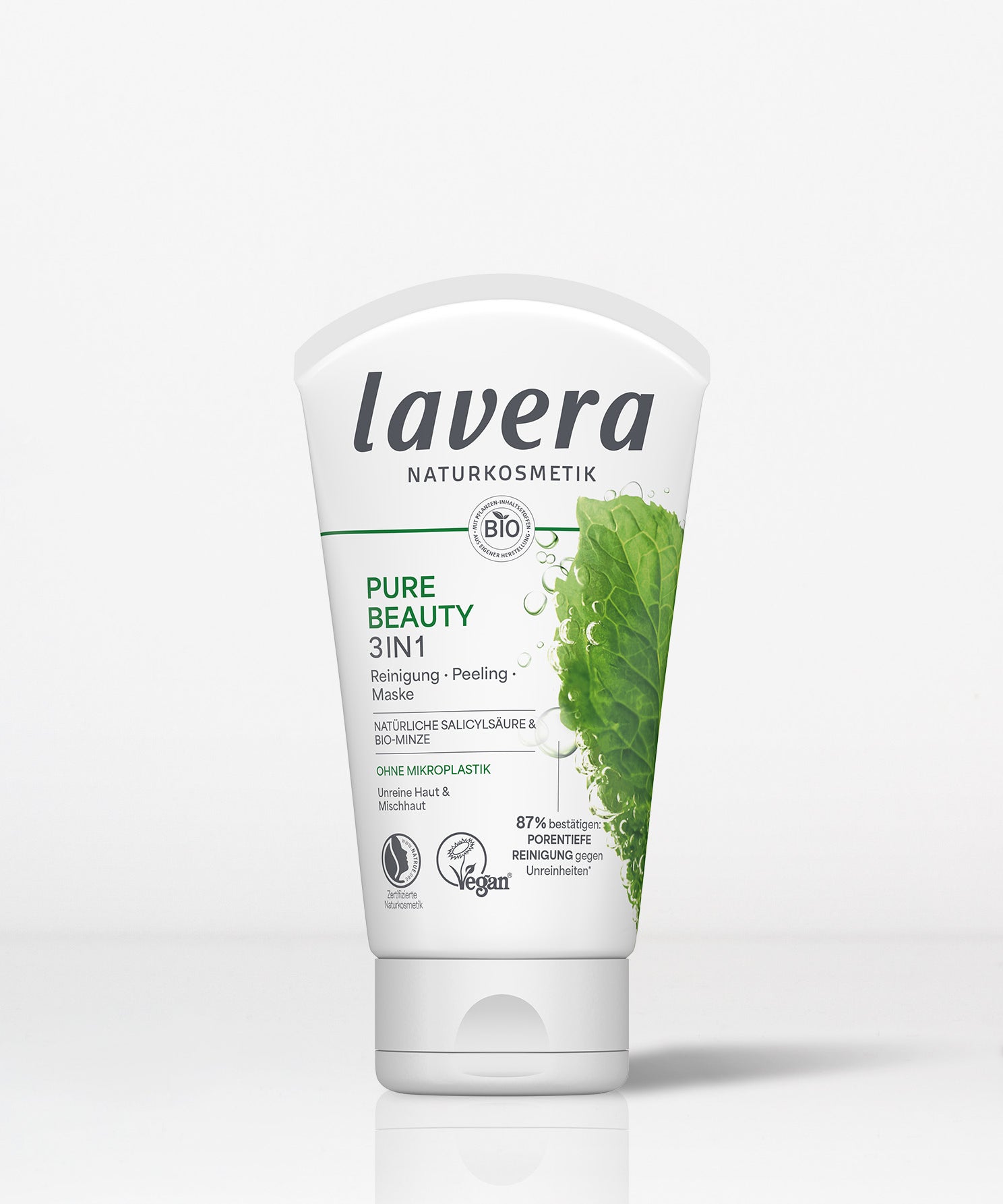 lavera Pure Beauty 3in1 Reinigung Peeling Maske