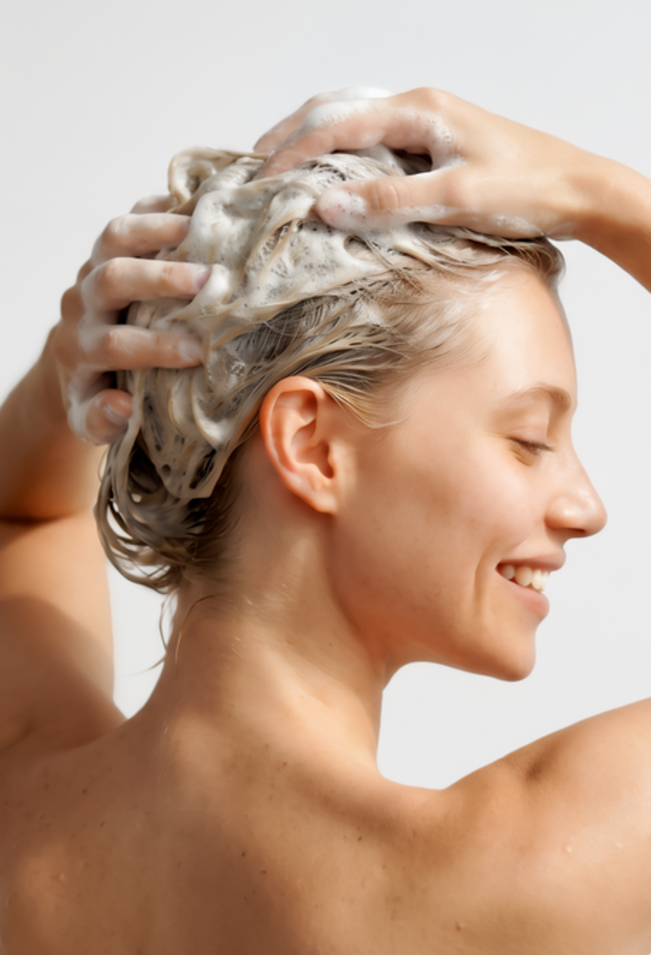 lavera Pflegeshampoo Repair & Protect in der Anwendung