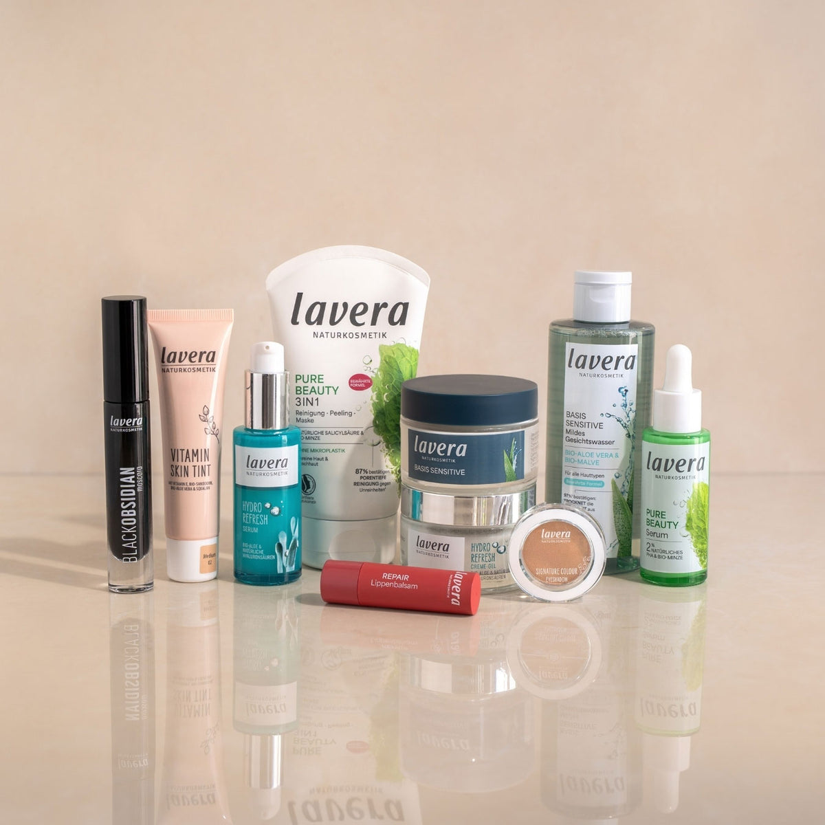 Oferta produktów lavera do pielęgnacji twarzy i makijażu
