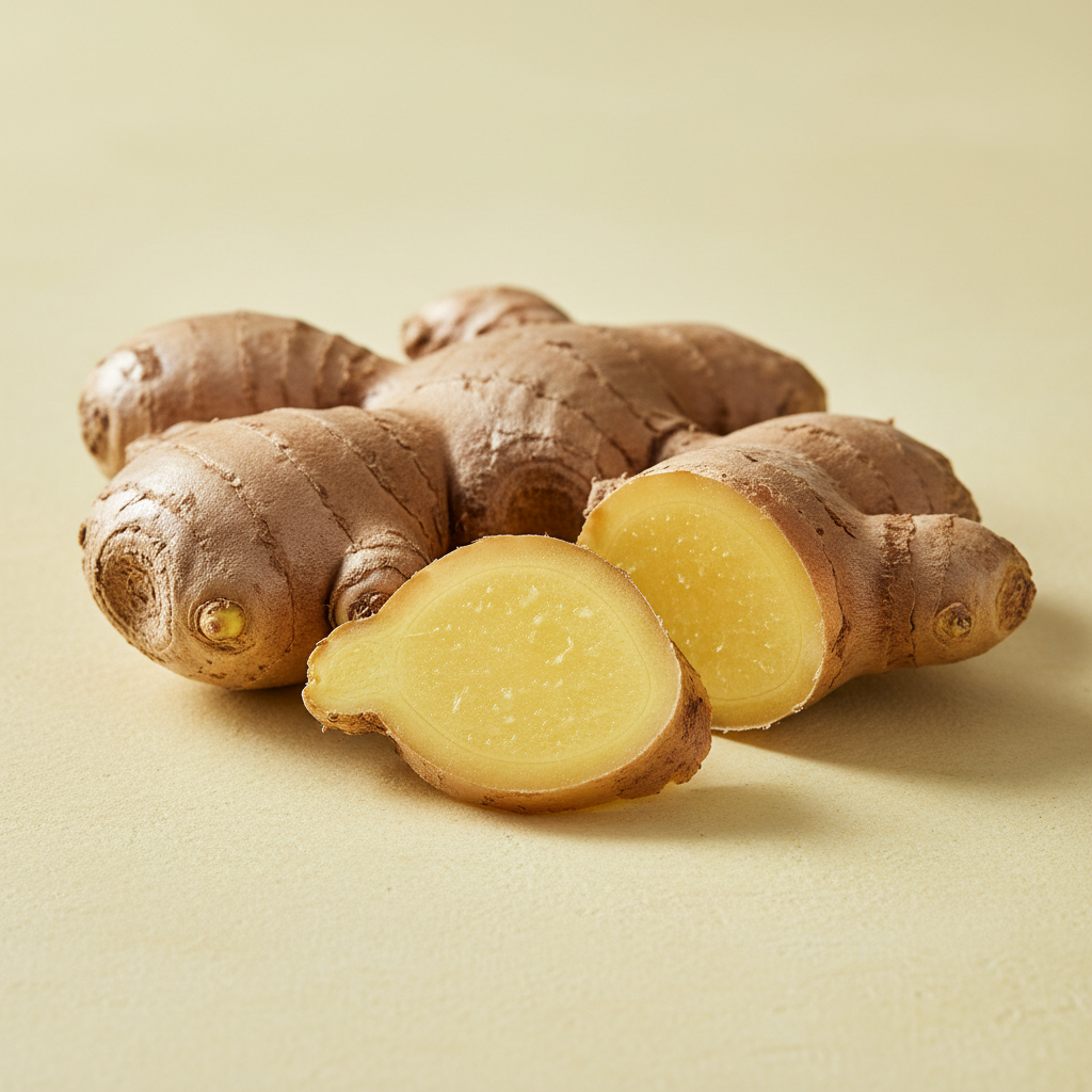 aufgeschnittene Ingwerknolle