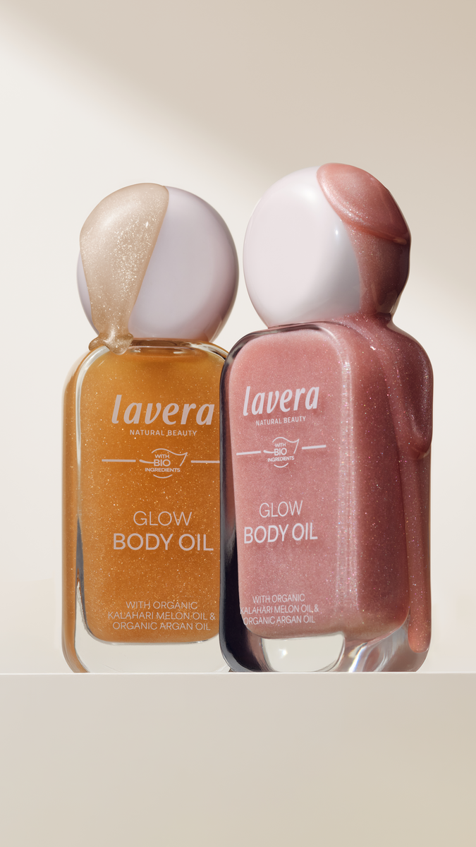 Glow Body Oil in rosa und gold