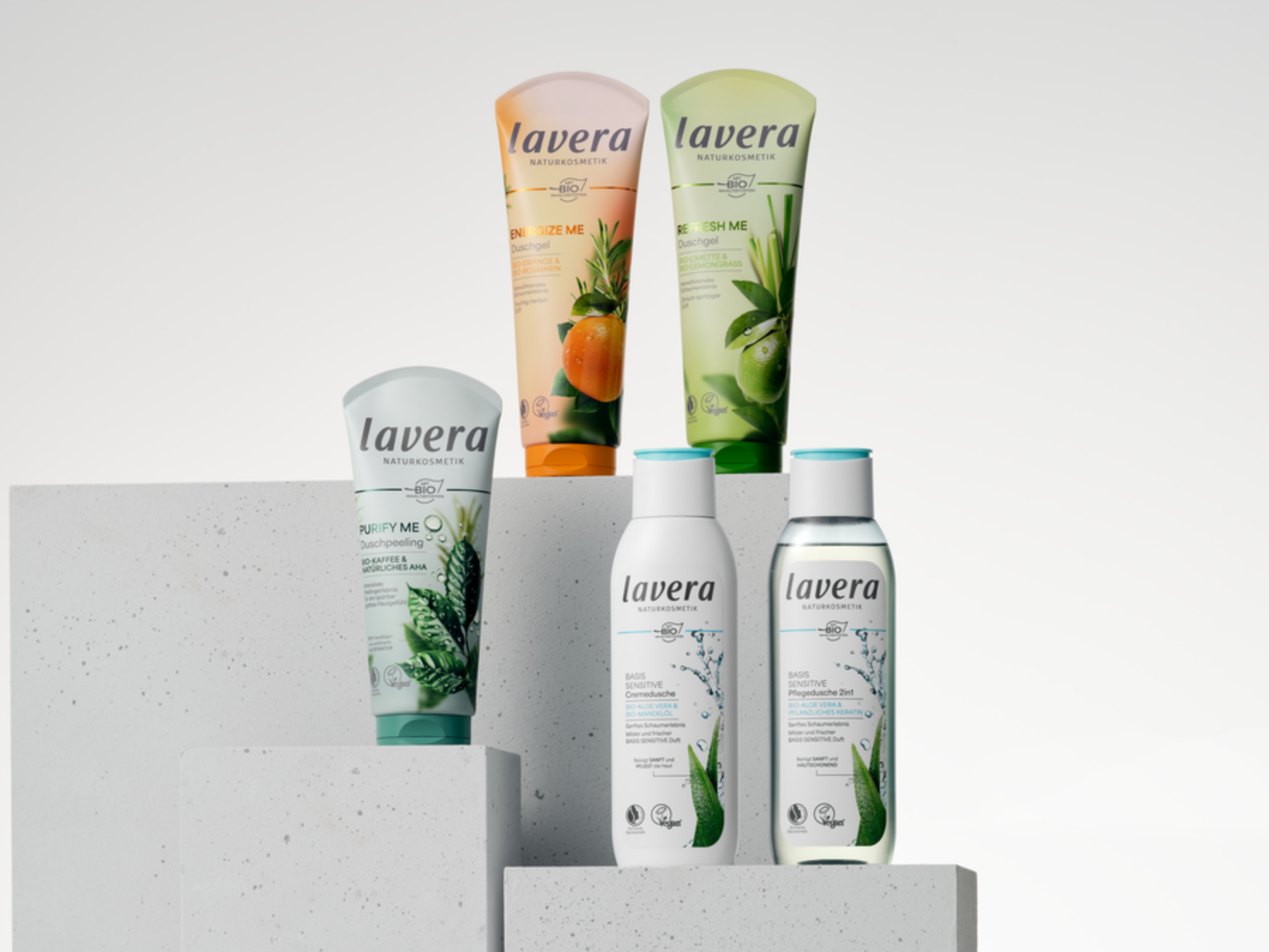 Die neuen lavera Duschen