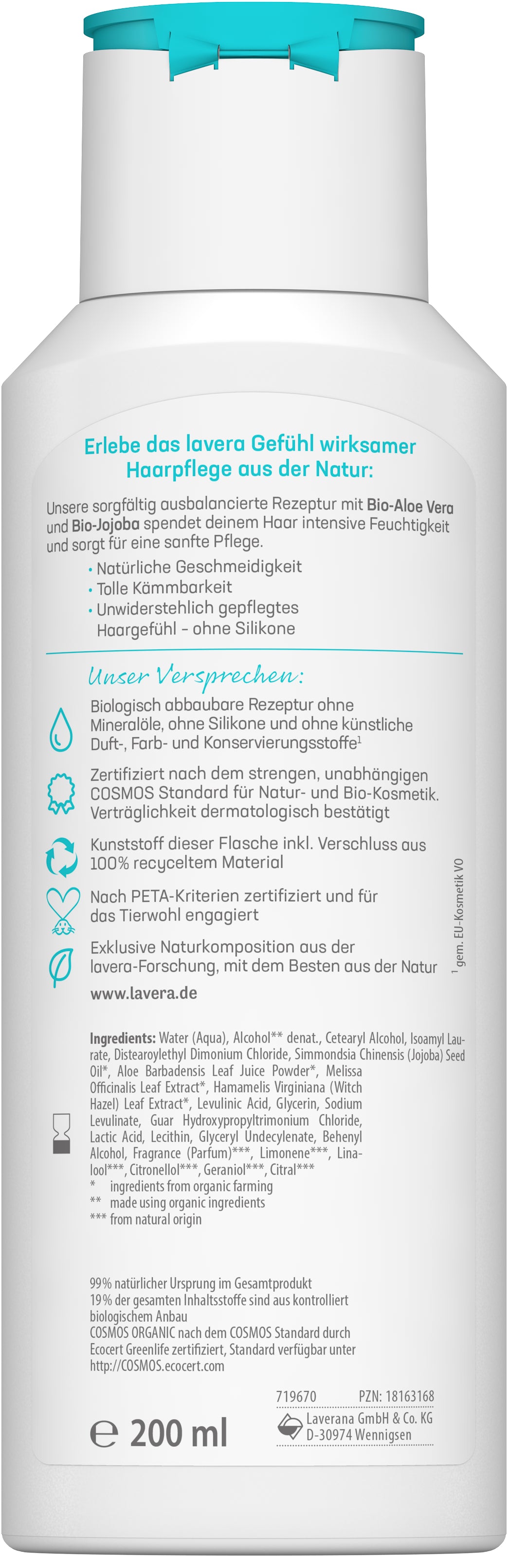 lavera basis sensitive Pflegespülung Feuchtigkeit & Pflege