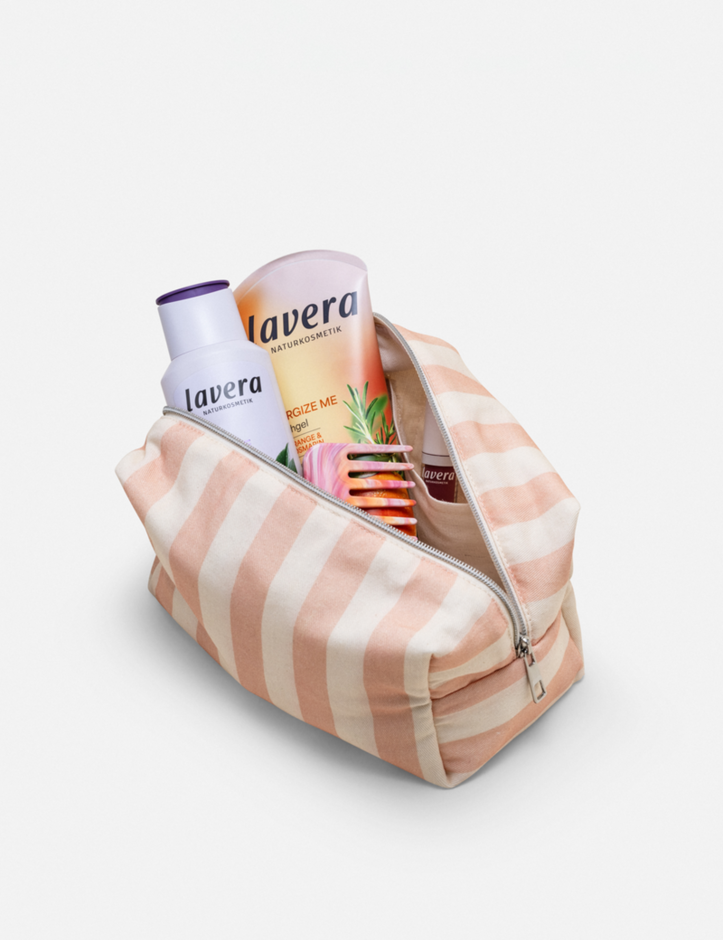lavera Kosmetyczka – Sunset Stripes podczas aplikacji
