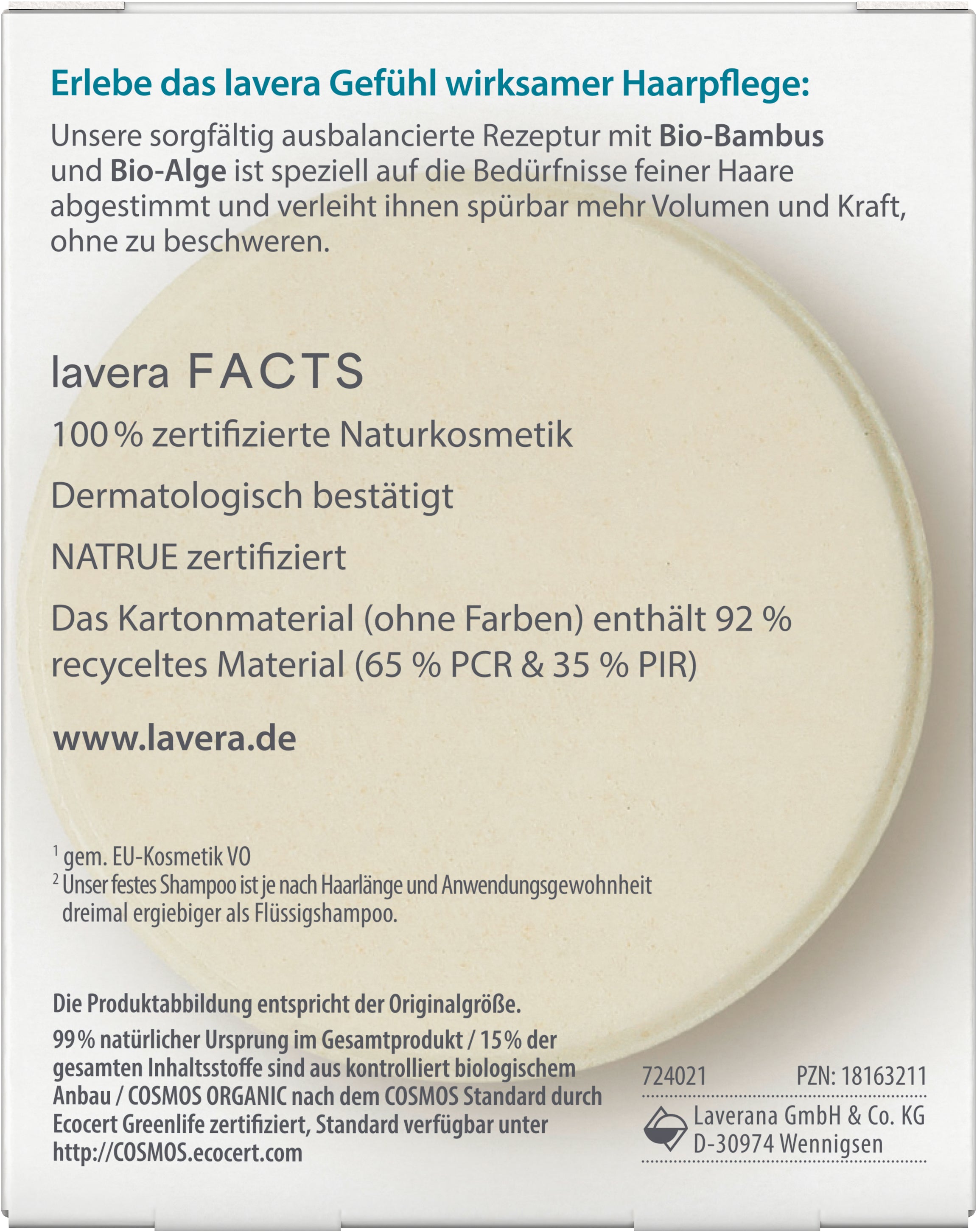 lavera Festes Pflegeshampoo Volumen & Kraft