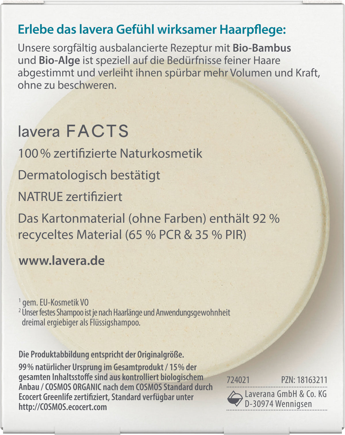 lavera Festes Pflegeshampoo Volumen & Kraft