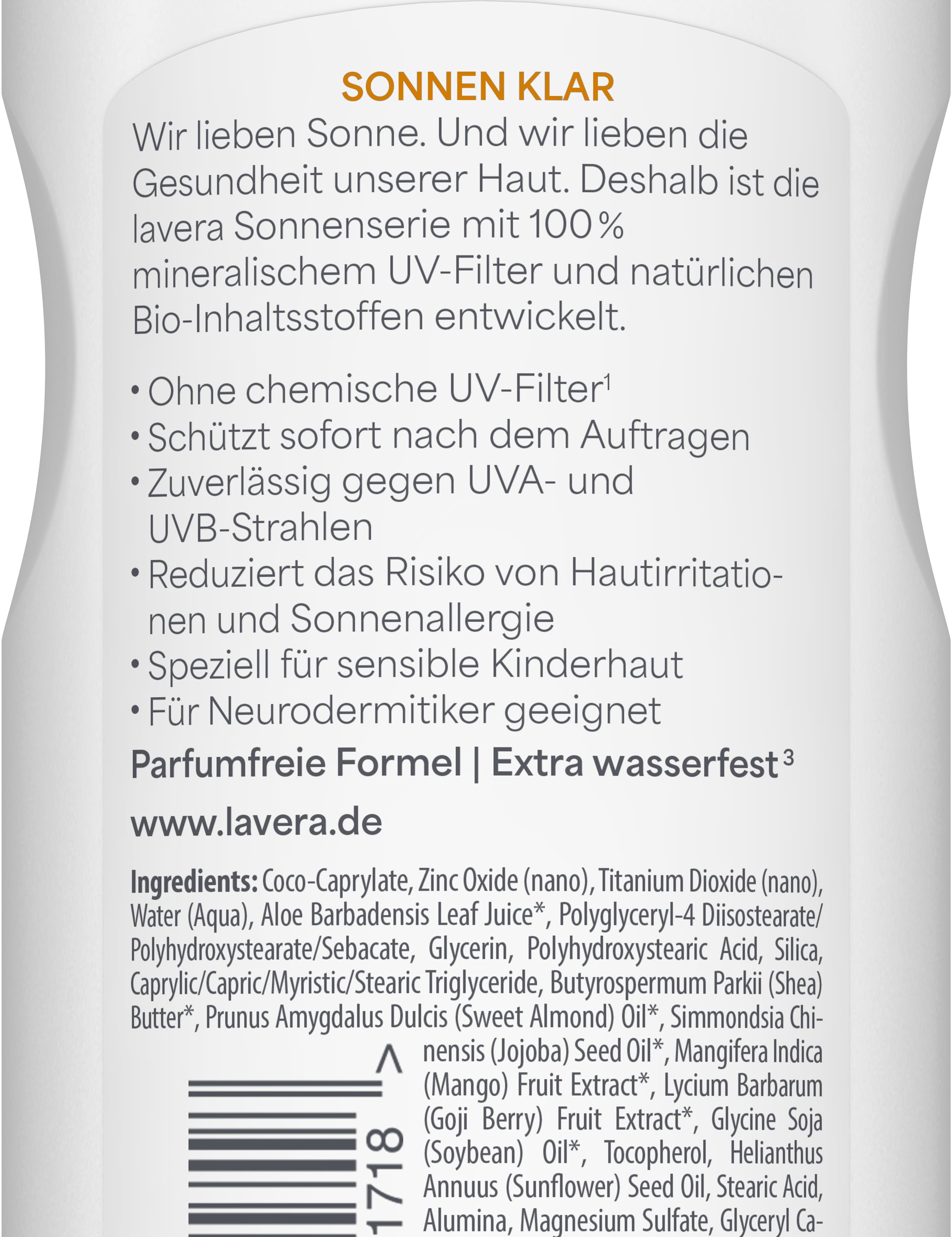 lavera Balsam przeciwsłoneczny dla dzieci Sensitive Kids SPF 50