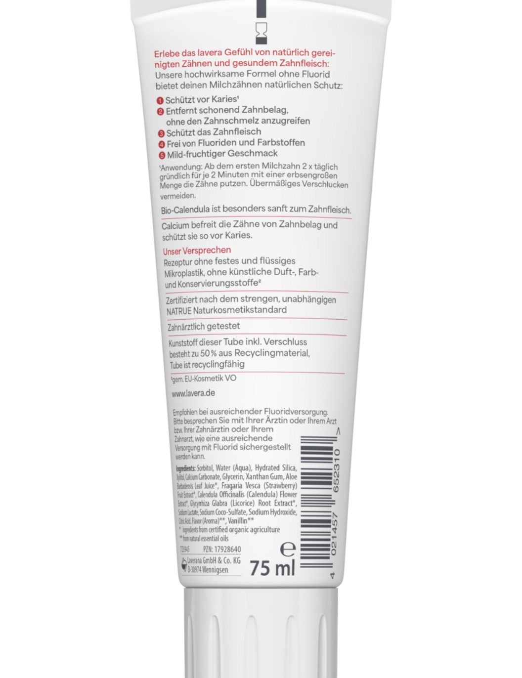 lavera Zahncreme Kids Fluoridfrei