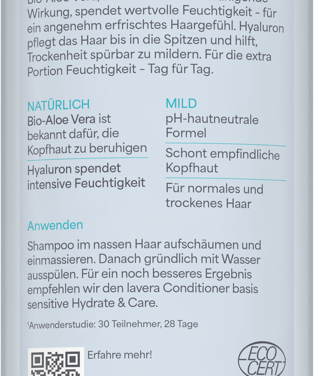 lavera Pflegeshampoo basis sensitive Hydrate & Care
