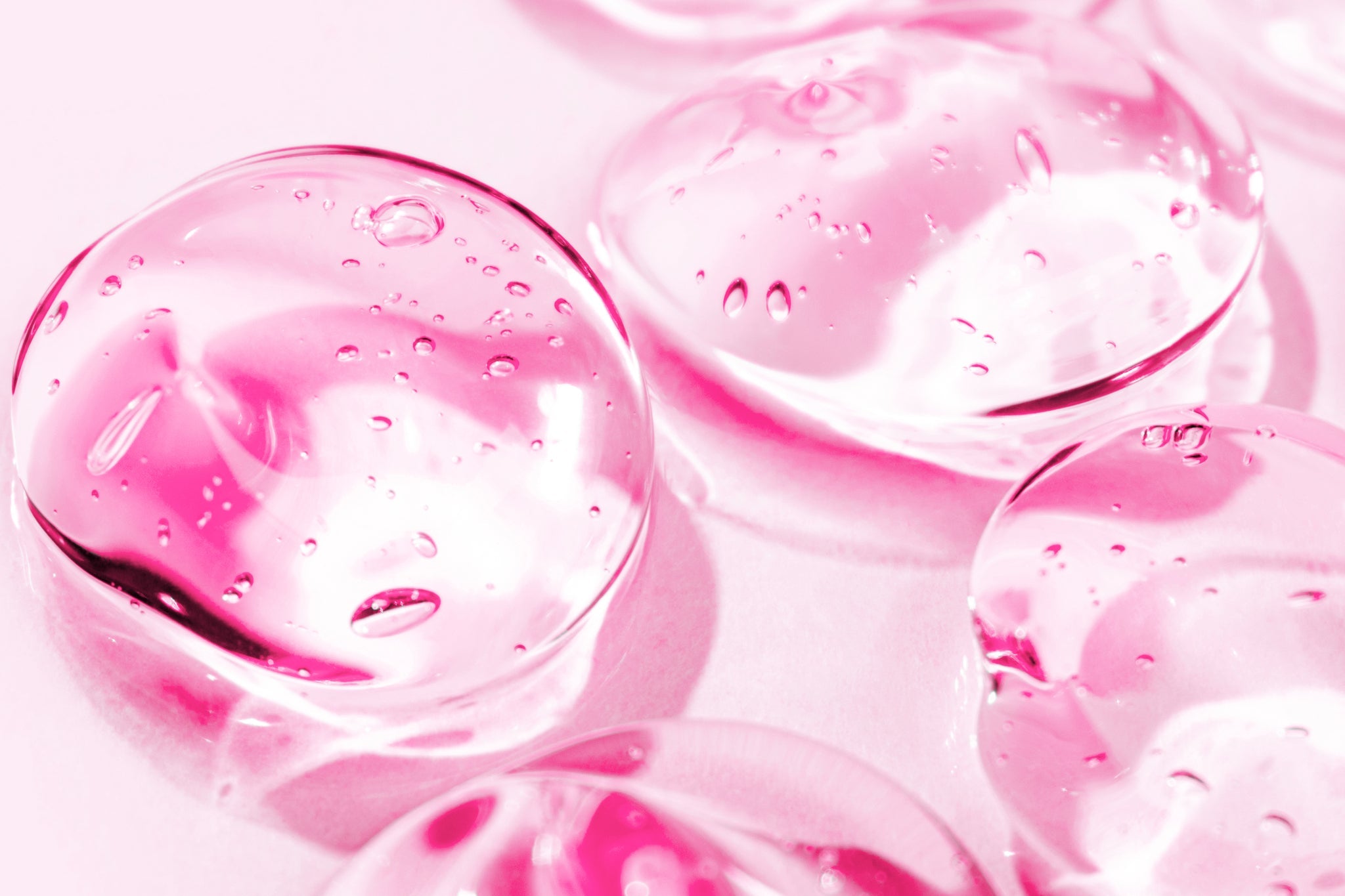 Rosa Gel-Textur auf rosa Hintergrund