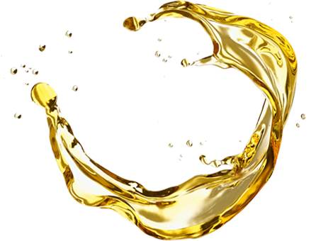 Goldener Öl-Splash auf weißem Hintergrund